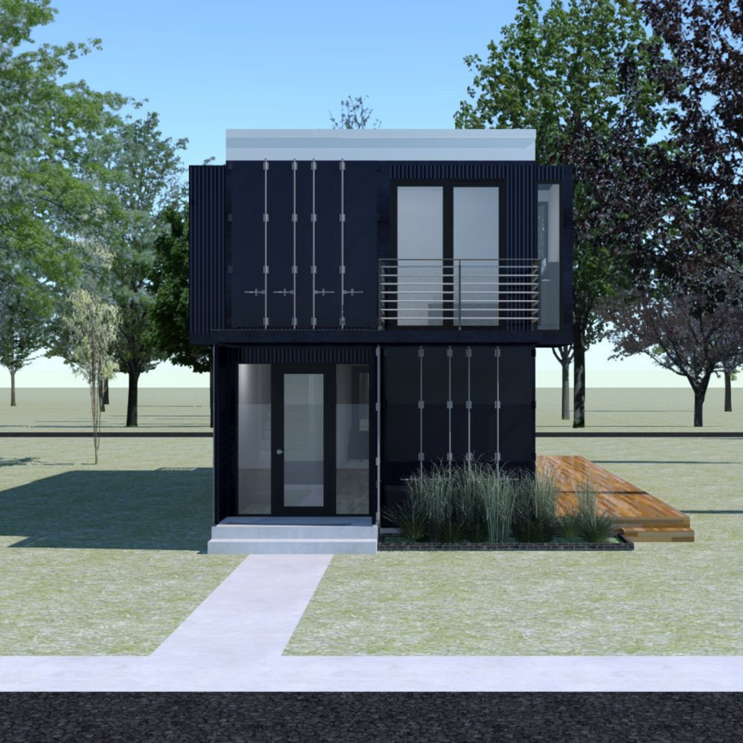 The Journey Custom Container Builders Home Front Elevation
