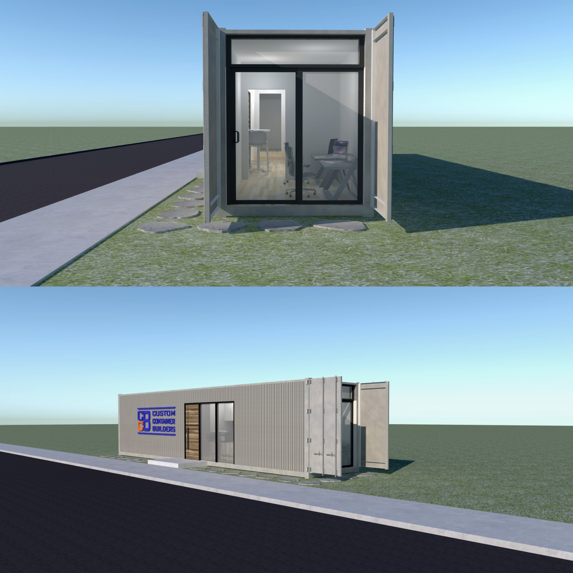 Custom Container Builders Mobile Office Elevations