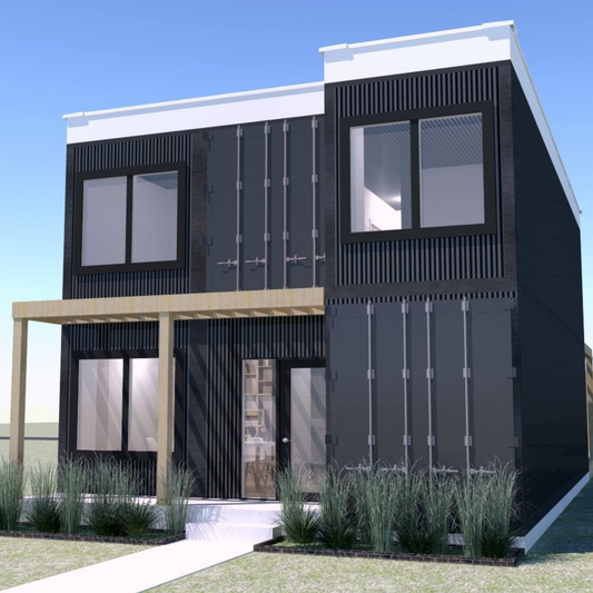 The Avalon Custom Container Builders Home Side Elevation